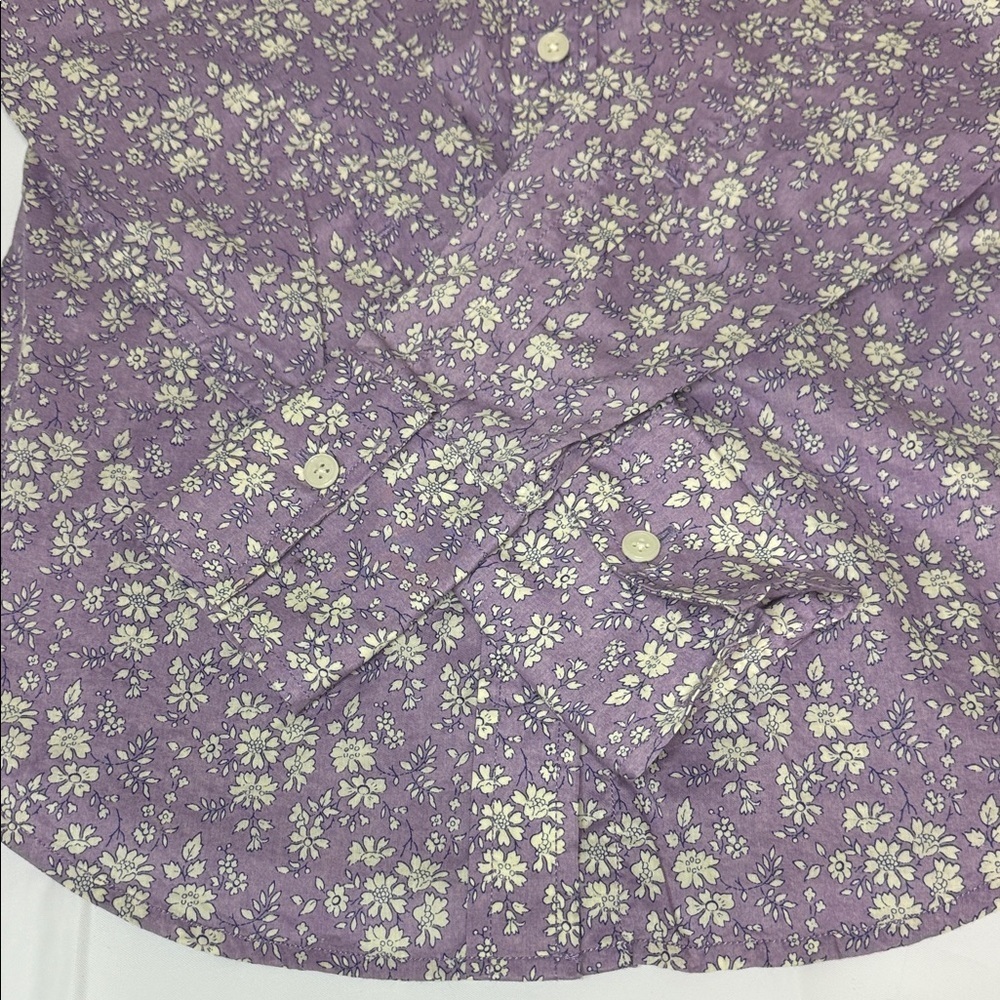 Tommy Hilfiger Lavender Floral Button Down Shirt - Picture 2 of 4
